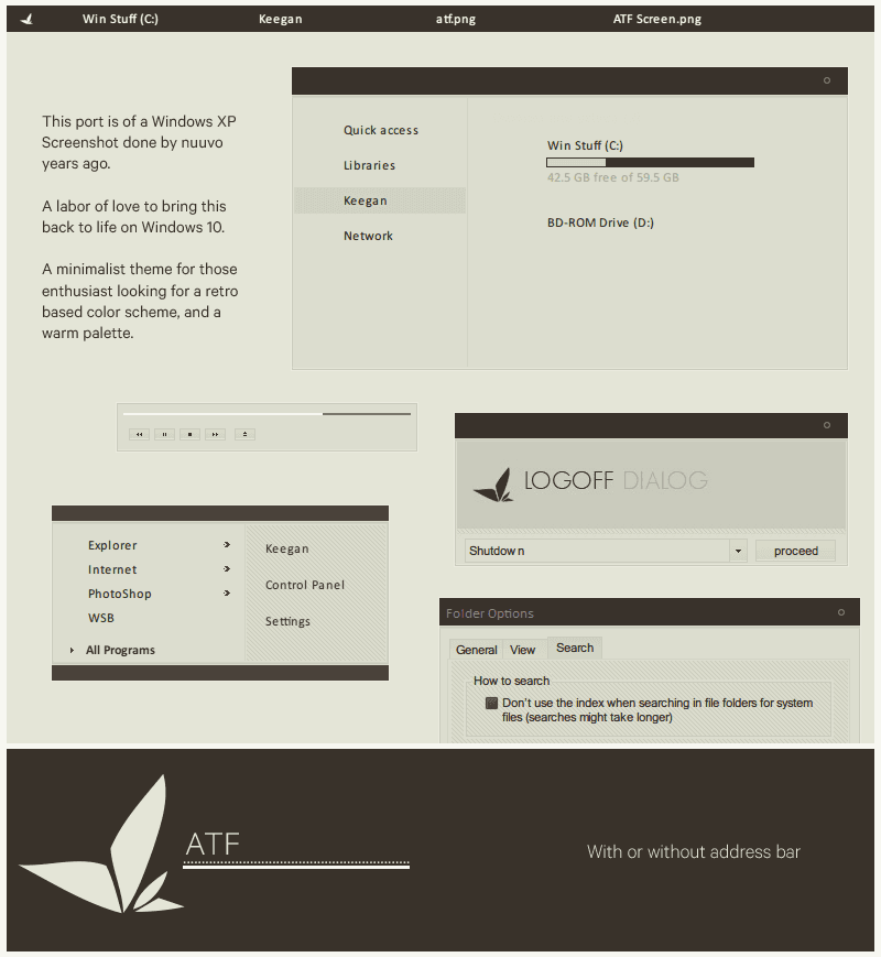 ATF win10 Theme 预览图