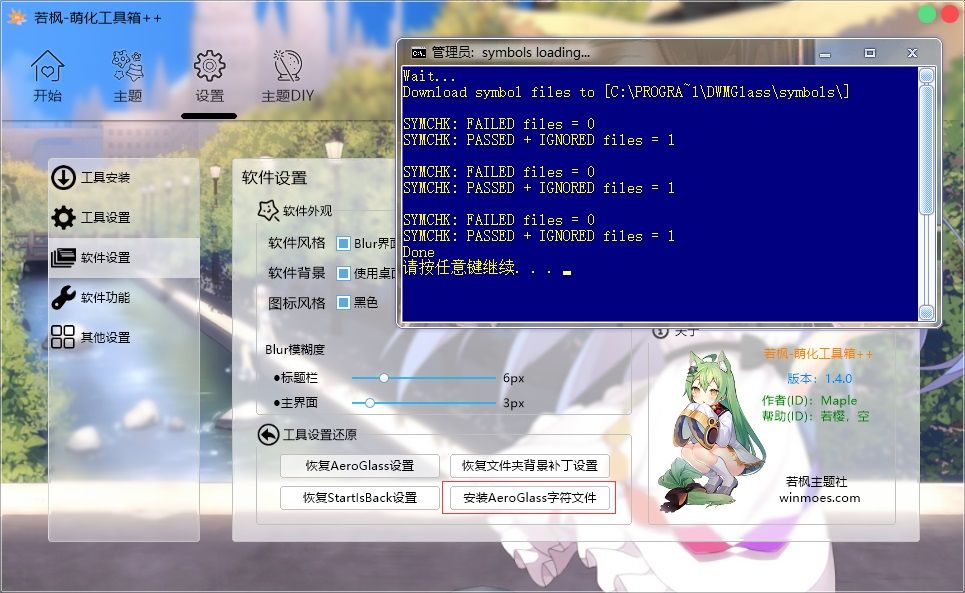 安装字符