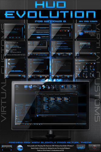 HUD Evolution win10主题