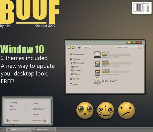 buuf theme for Windows 10