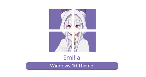 艾米莉亚 win10主题