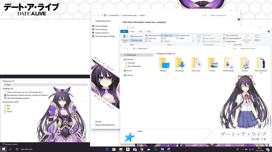 Yatogami Tohka (夜刀神 十香)win10主题